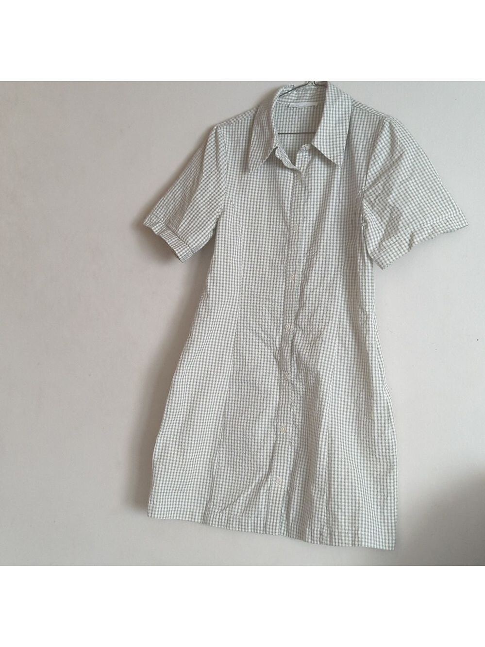 OAK + FORT COLLARED MINI GINGHAM DRESS - Picture 6 of 13